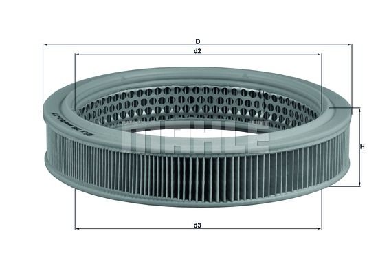 фото Фильтр воздушный knecht lx 298 mahle/knecht