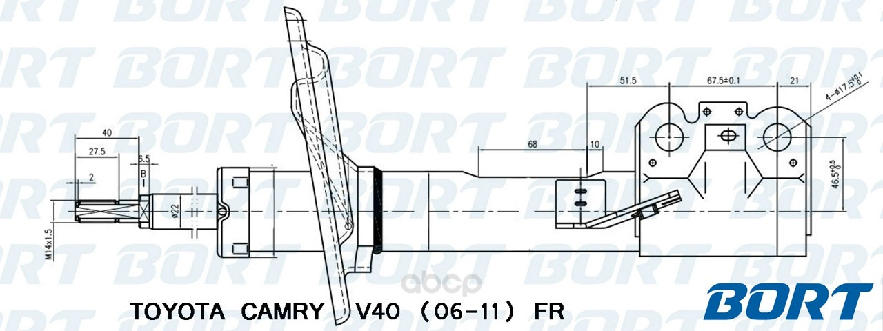 фото Амортизатор подвески bort g22250123r