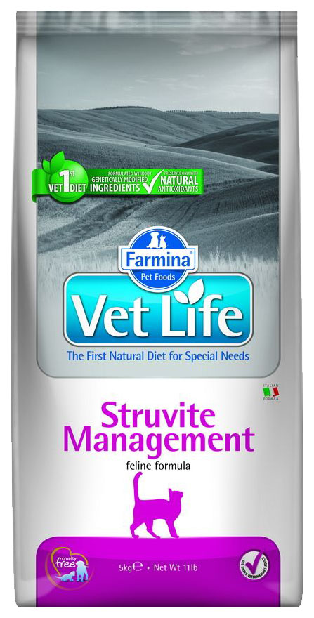 фото Сухой корм для кошек farmina vet life management struvite, от струвитов, курица, 5кг