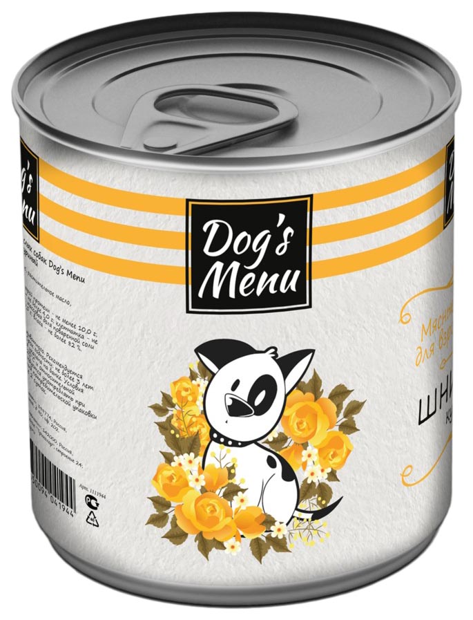 Консервы для собак Dog`s Menu, шницель куриный, 750 г