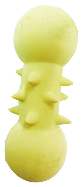 фото Жевательная игрушка для собак tarky гантеля, желтая, 12,6 см