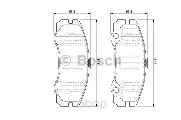 

Тормозные колодки Bosch передние 986424760