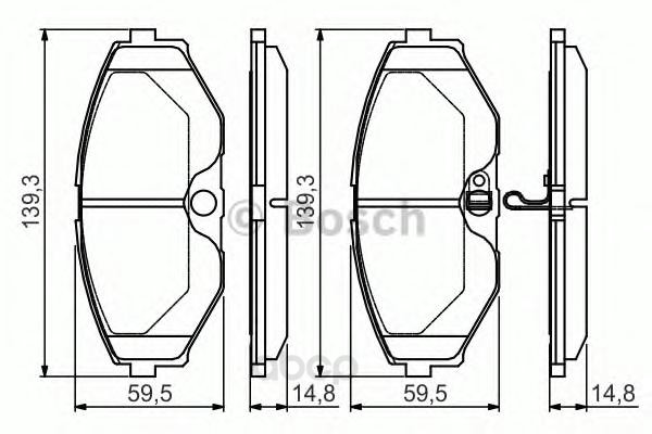 

Тормозные колодки дисковые BOSCH 0986495147