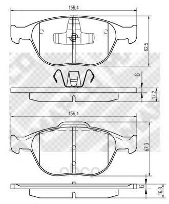 Тормозные колодки Mapco дисковые 6709