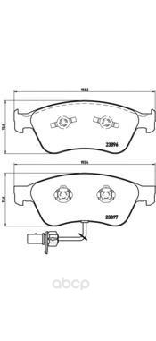 

Тормозные колодки brembo передние P85102