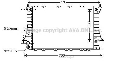 

Радиатор охлаждения двигателя Ava AIA2078