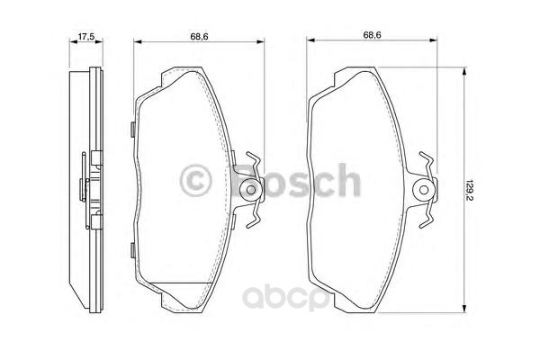 

Тормозные колодки Bosch дисковые 986424566
