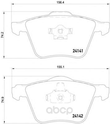 фото Колодки тормозные дисковые передние volvo xc 90 02- textar 2414101