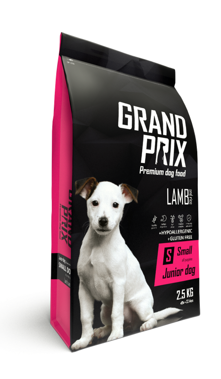 Сухой корм для щенков Grand prix Small Junior LAMB, ягненок, 2,5кг