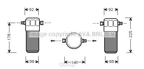 

Осушитель кондиционера Ava для Audi A4, A6/Volkswagen Passat 1.6-1.9tdi 1995-2004 AID154