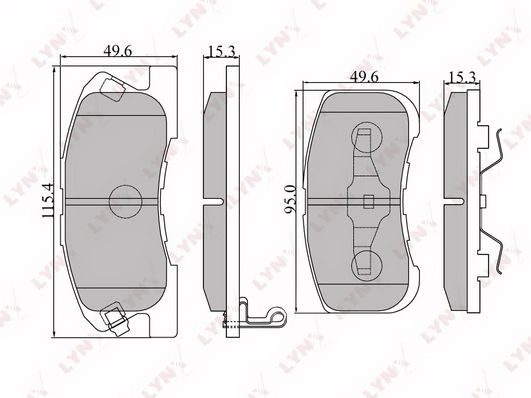 

Тормозные колодки LYNXauto дисковые BD2401