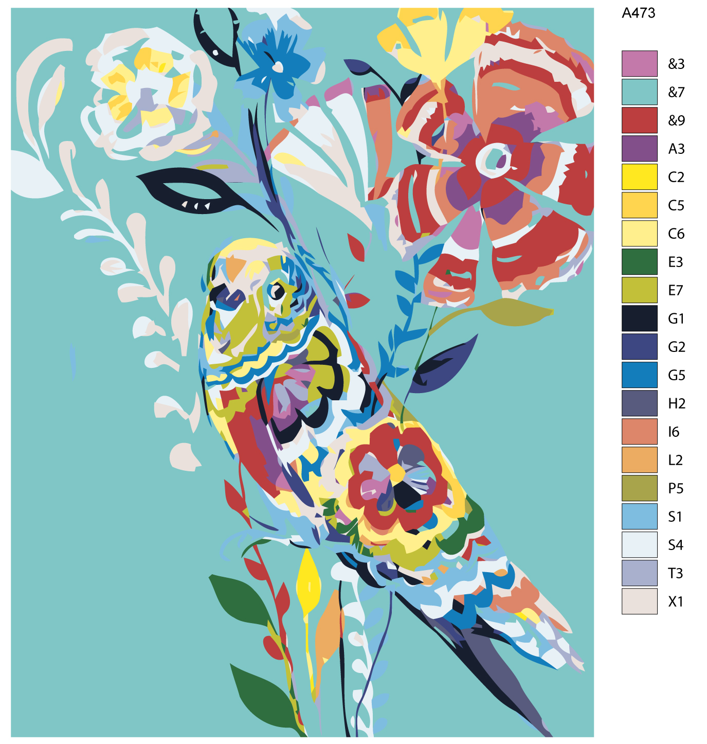 

Картина по номерам, 40 x 50, A473, A473