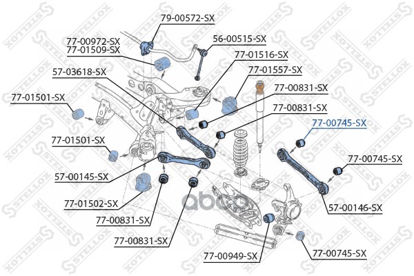 фото Сайлентблок stellox 7700745sx