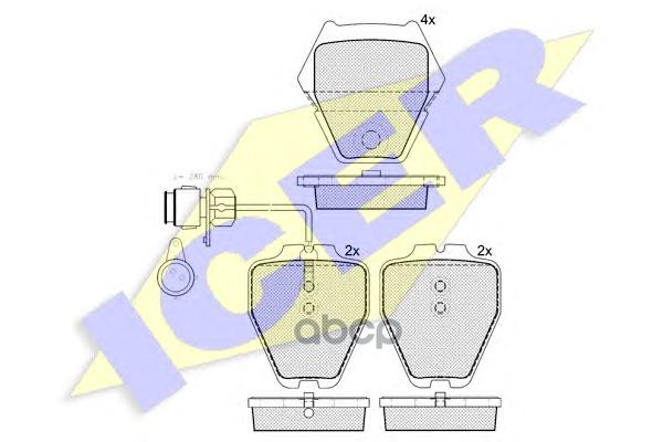 фото Комплект тормозных колодок icer 181565