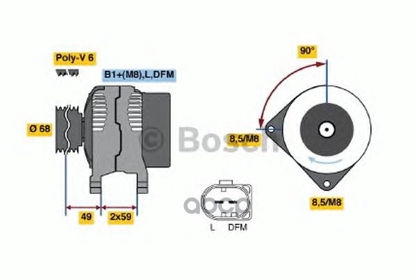 

Генератор BOSCH 0986041140