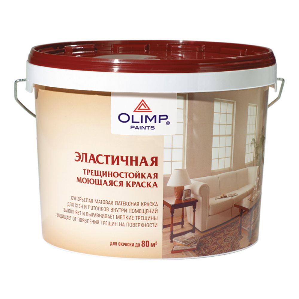 

Краска Olimp Эластичная, белый, 0,9 л, Эластичная