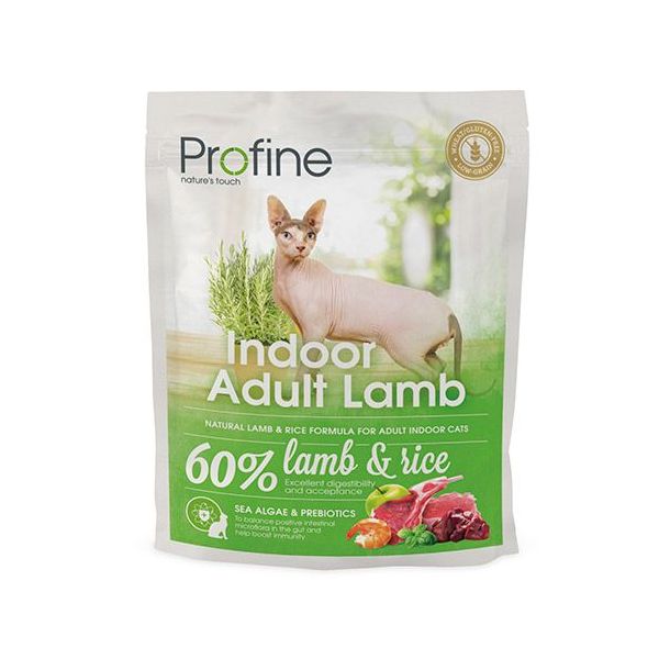 фото Сухой корм для кошек profine indoor, для домашних, ягненок, 0,3кг