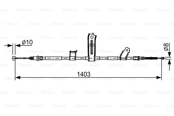 фото Трос cтояночного тормоза bosch 1987482522