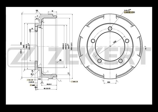 

Тормозной барабан ZEKKERT BS-5514