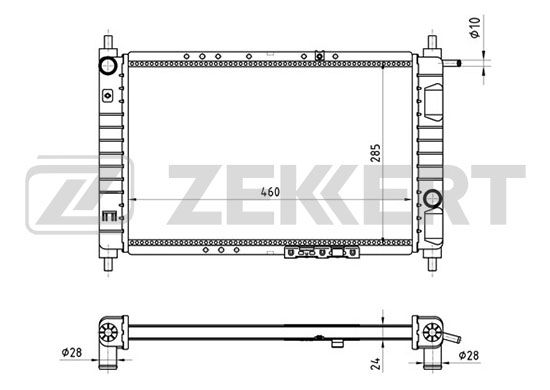 

Радиатор охлаждения двигателя ZEKKERT MK-1394