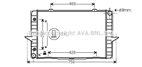 

Радиатор охлаждения двигателя AVA QUALITY COOLING VO2118