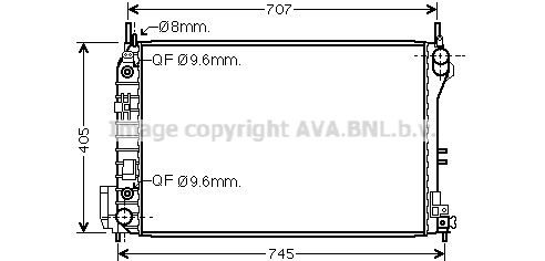 фото Радиатор охлаждения двигателя ava quality cooling ola2341