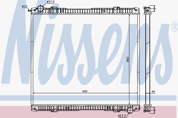 

Радиатор охлаждения двигателя NISSENS 640670
