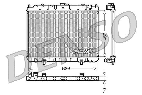 

Радиатор охлаждения двигателя DENSO DRM46023