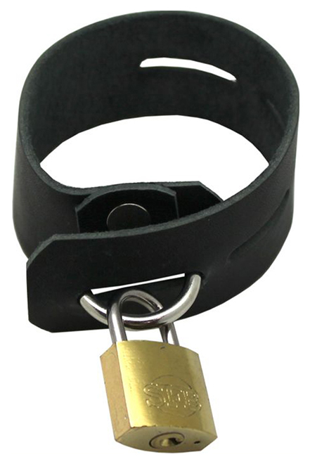 Генитальная сбруя Podium из чёрной кожи