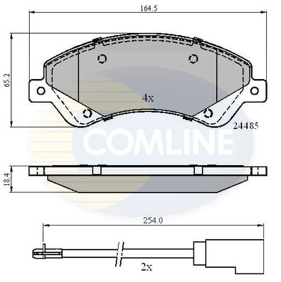 

Комплект тормозных колодок, дисковый тормоз COMLINE CBP21511