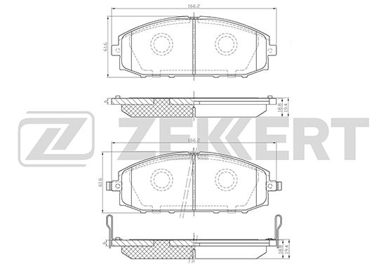 фото Комплект тормозных колодок, дисковый тормоз zekkert bs-1219