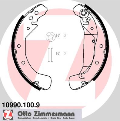 

Комплект тормозных колодок ZIMMERMANN 10990.100.9