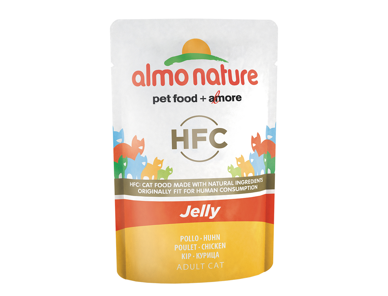 фото Влажный корм для кошек almo nature hfc jelly, курица, 55г