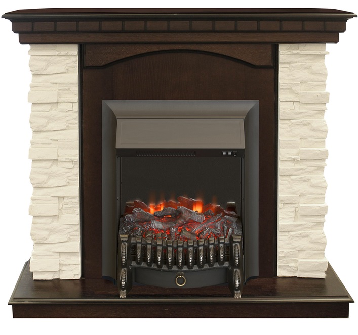 

Электрокамин RealFlame Elford STD/EUG AO, сланец белый