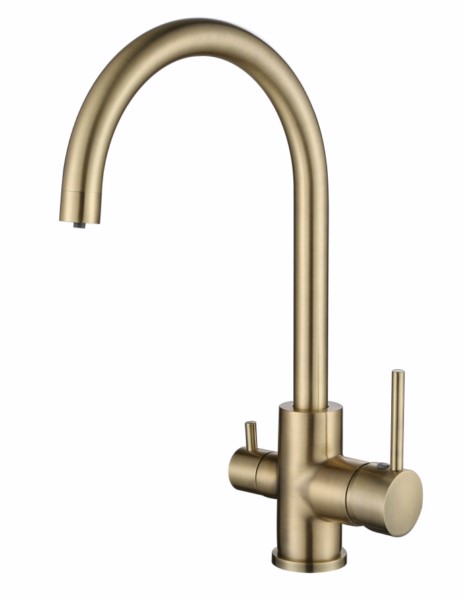 фото Смеситель для кухонной мойки kaiser merkur 26744-3 bronze