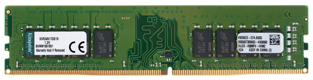 

Оперативная память Kingston ValueRAM KVR24N17D8/16, ValueRAM