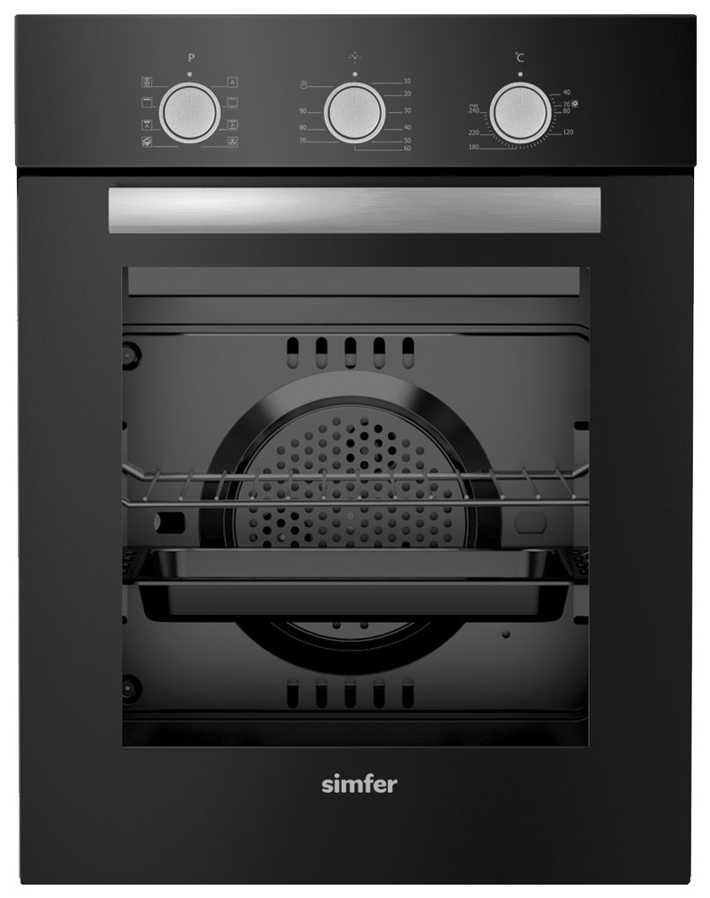 фото Встраиваемый электрический духовой шкаф simfer b4es18011 black