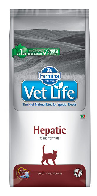 фото Сухой корм для кошек farmina vet life hepatic, диетический, рыба, 2кг