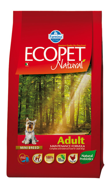 фото Сухой корм для собак farmina ecopet natural adult mini, для мелких пород, курица, 2,5кг