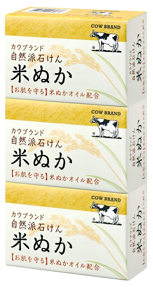 

Средство для умывания Cow Brand (Gyunyu Sekken) Komenuka Natural Rice Bran Soap 100 г+3 шт, komenuka Natural Rice Bran Soap
