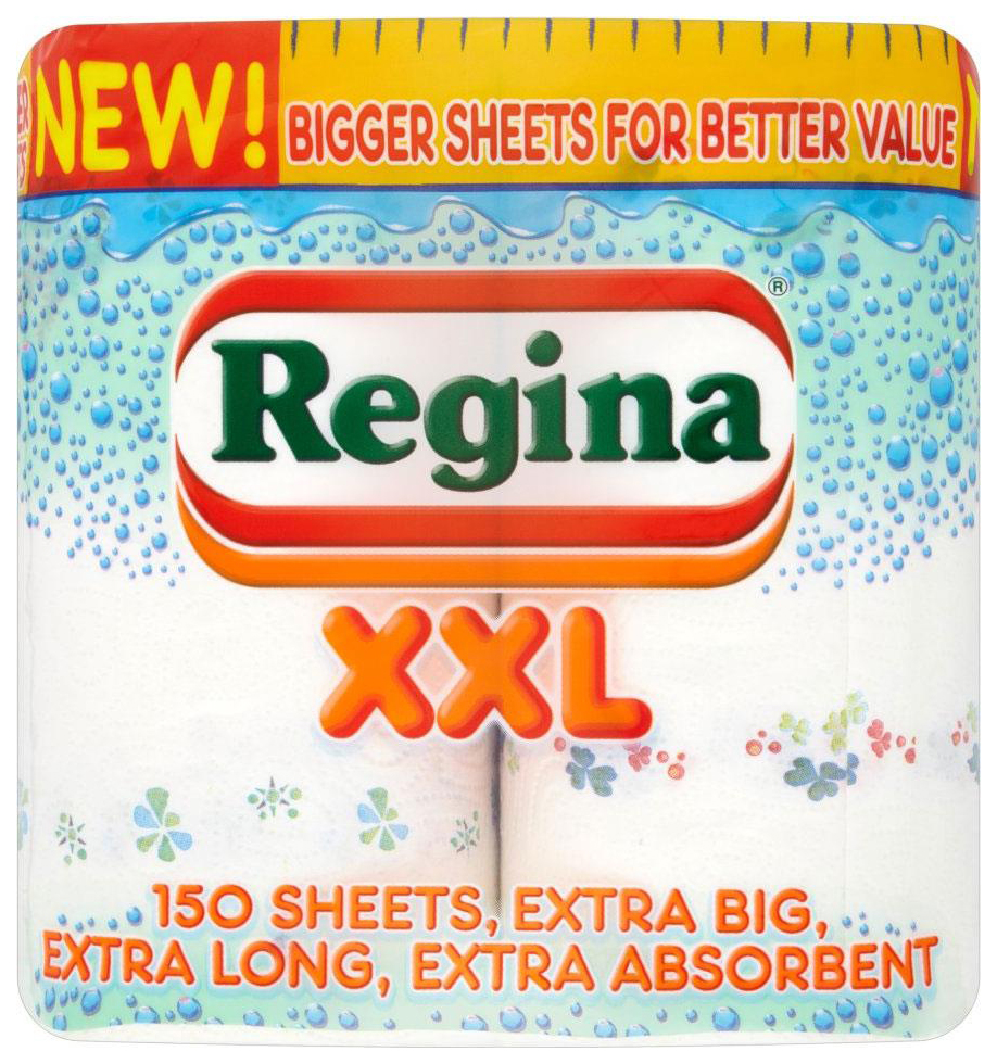 фото Бумажные полотенца regina xxl двухслойные 23*23 см 2 штуки