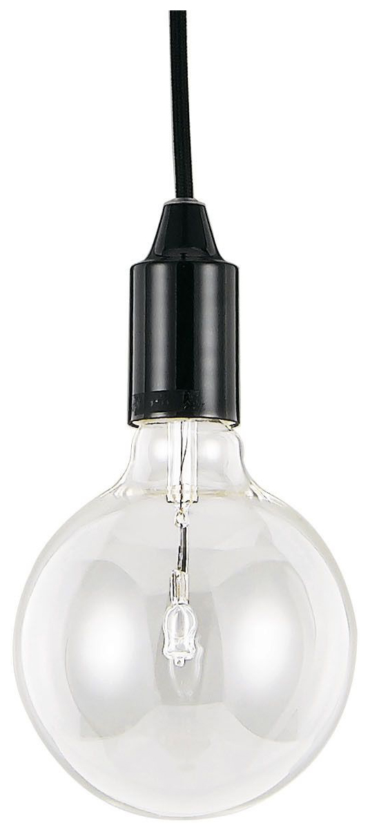 Светильник подвесной Ideal Lux Edison SP1 8Вт Globo D125 3000К Е27 Черный 113319, edison SP1 Nero  - Купить