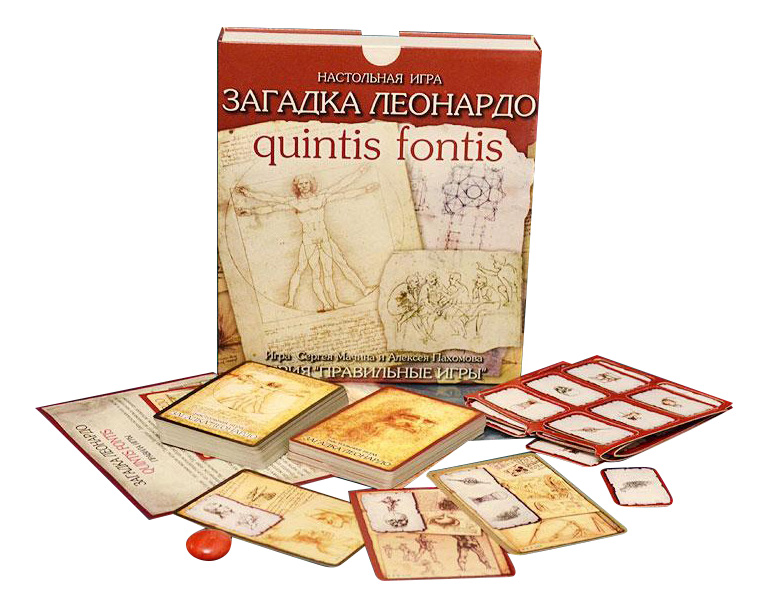 Купить Семейная настольная игра Правильные игры Загадка Леонардо. Quintis fontis - пятый ключ, Правильные Игры,