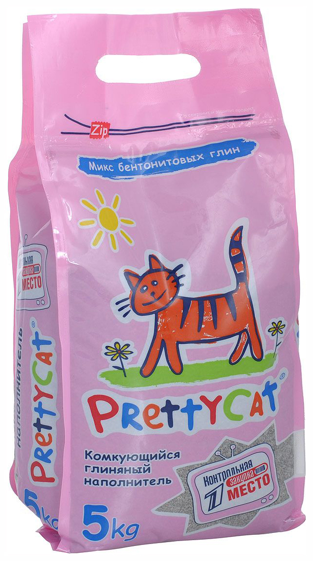 фото Комкующийся наполнитель для кошек prettycat euro mix бентонитовый, 10 кг, 40 л