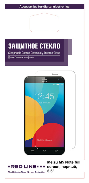 

Защитное стекло RED LINE для Meizu M5 Note Black, для Meizu M5 Note Black (УТ000012258)