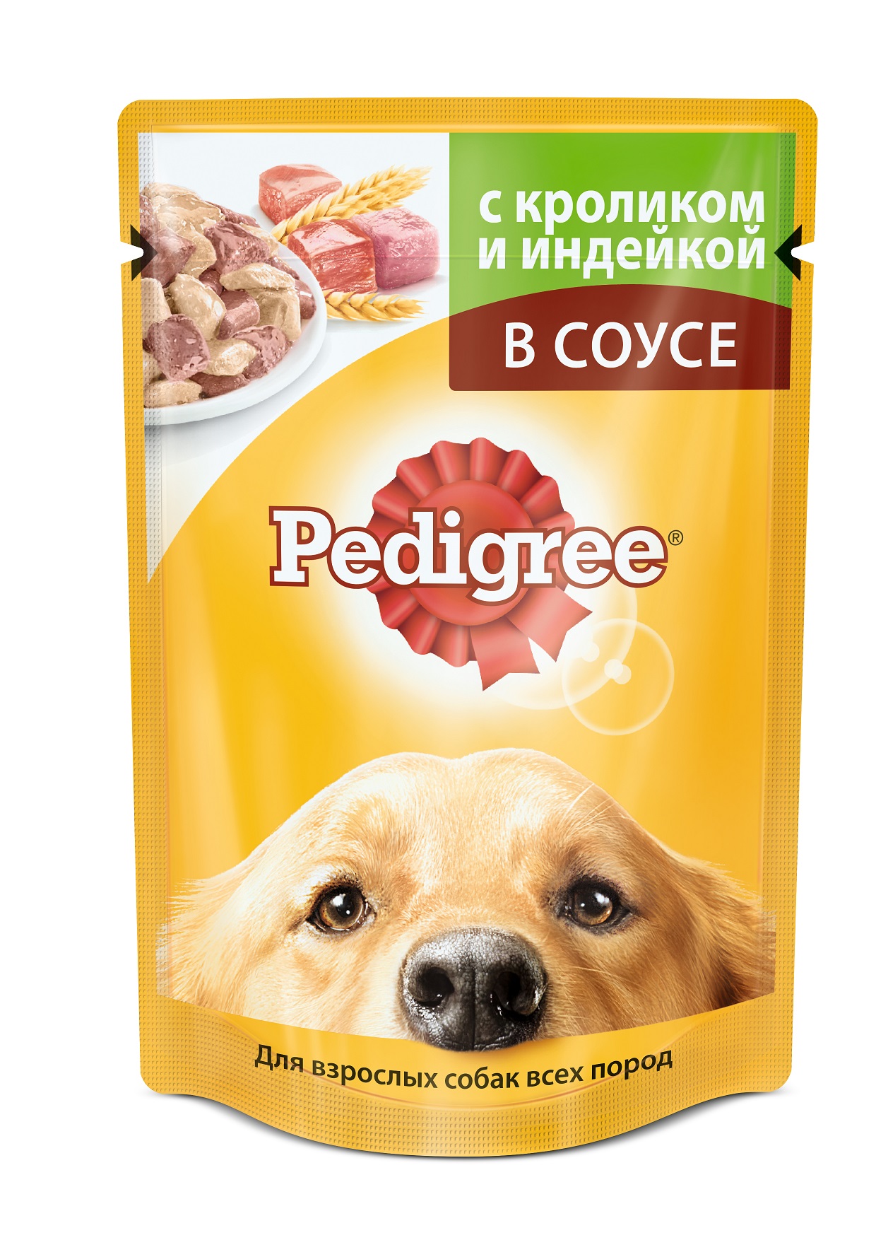 фото Влажный корм для собак pedigree, кролик, индейка, 24шт, 100г