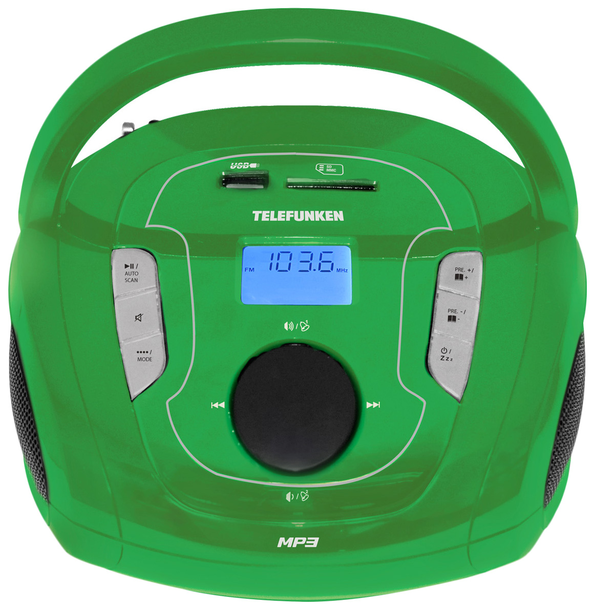 

Магнитола Telefunken TF-SRP3471B Green, TF-SRP3471B