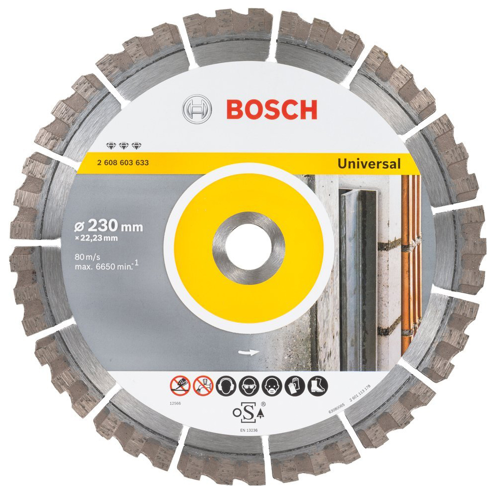 Диск отрезной алмазный Bosch Bf Universal 230-22,23 2608603633 алмазный диск для ушм bosch