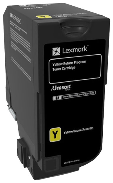 

Картридж для лазерного принтера Lexmark 74C5SYE, желтый, оригинал, 74C5SYE