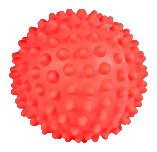 фото Жевательная игрушка для собак trixie мяч игольчатый бесшумный, винил, в ассортименте, 16см